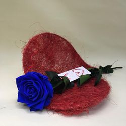Corazón Sisal con Rosa San Valentín preservada