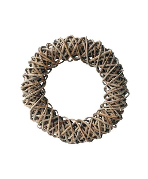 Corona Rattan Natural Redonda Gruesa Ø 30Cm.