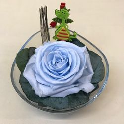 Cristal con Rosa Preservada Premium Sant Jordi