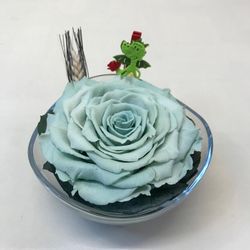 Cristal con Rosa Preservada Premium Sant Jordi