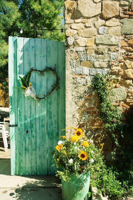 Detall porta Benvinguda cor meridional