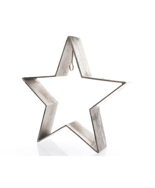 Estrella de Aluminio Plateada Con Gancho 30 X H30Cm.