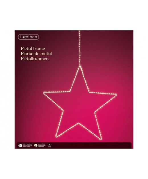 Estrella Marco de Metal Con Leds 53 X 42 X H42Cm. - Ø38Cm. (130 Led)