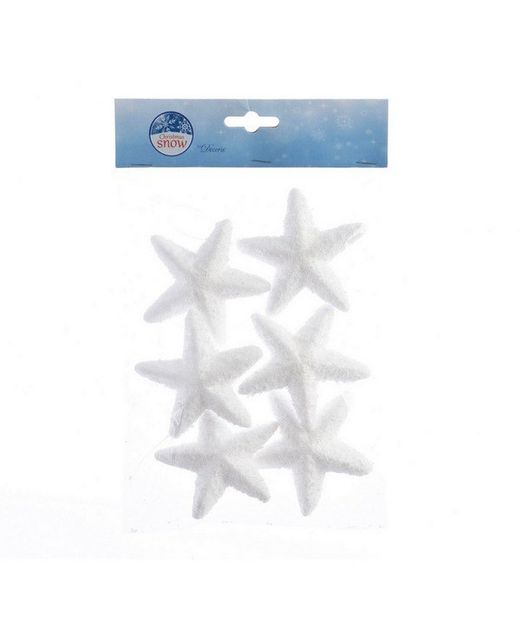 Estrella Nevada Blanca Ø8Cm. (Bolsa 6U.)