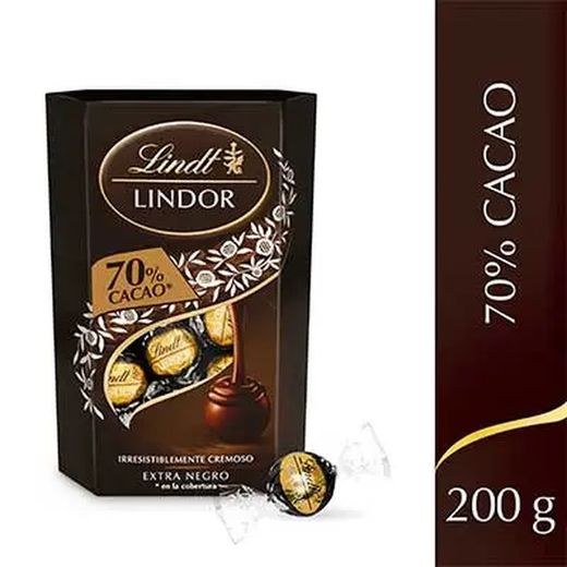 Boîte de chocolats noirs Lindor 200 gr
