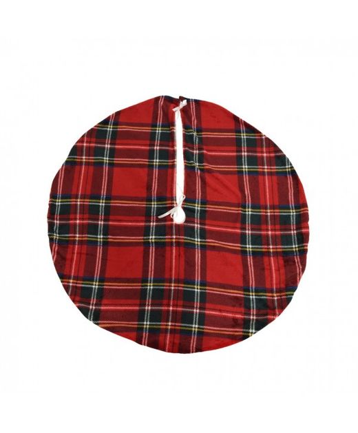 Funda Para Pie Árbol Con Cuadro Escocés Ø100 X H1,5Cm.