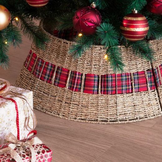 FUNDA PLEGABLE CON CINTA ESCOCESA PARA EL PIE DEL ÁRBOL