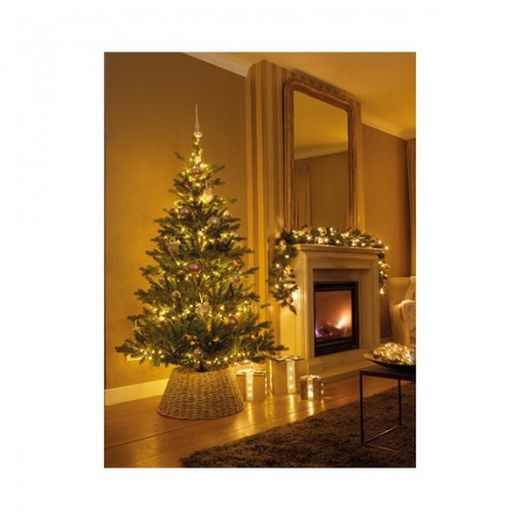 Funda X Arbol Navidad Mimbre Gris Diámetro  70 X H28Cm.