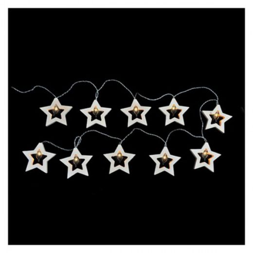 GUIRNALDA ESTRELLES WARM WHITE 135CM (10 LED)