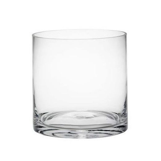 Jarrón Cristal Cilindro Bajo