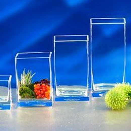 Jarrón Cristal Rectangular