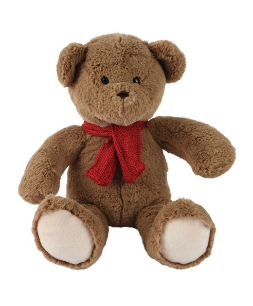 Osito Peluche Marrón Con Bufanda Roja 25 X 20 X H25Cm.