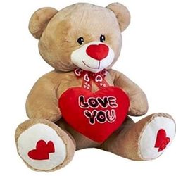 Osito Peluche Corazón LOVE YOU Rojo H60cm 10800 San Valentín