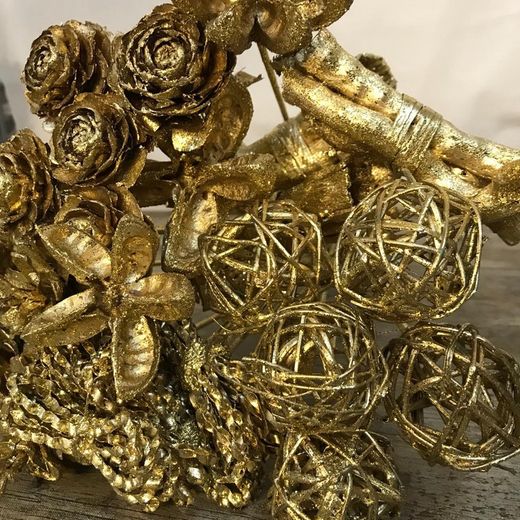 Pack Flors Seques Nadal Gold