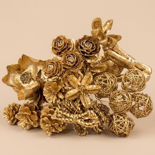 Pack Flores Secas Navidad Gold