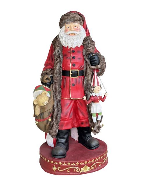 Papá Noel Grande Con Base Roja 68 X 87 X H166Cm.
