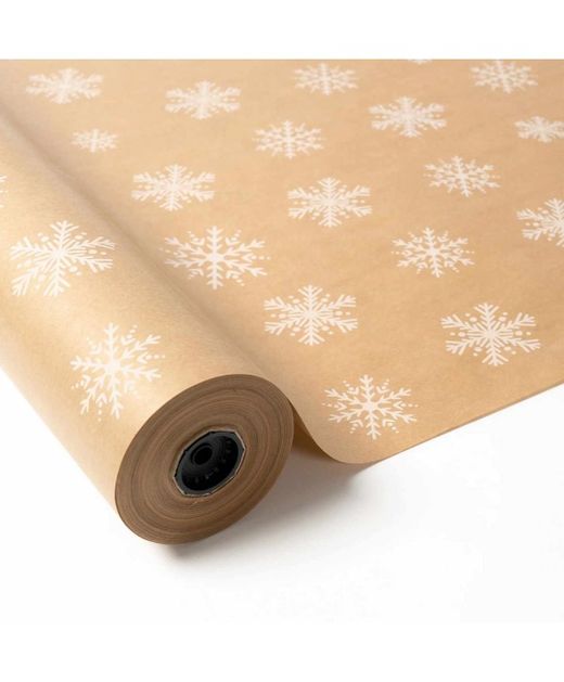 Papel Ecolpak Kraft Con Copos Blancos 70Cm X 50Mts.