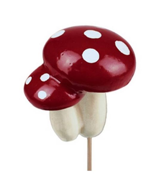 Pick de Doble Seta Roja Con Puntos Blancos Ø7 X H 50Cm. (10U.)