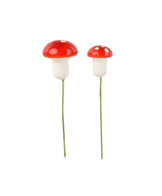 Pick de Seta Roja Con Puntos Blancos Ø2 X H 8Cm. (24U.)