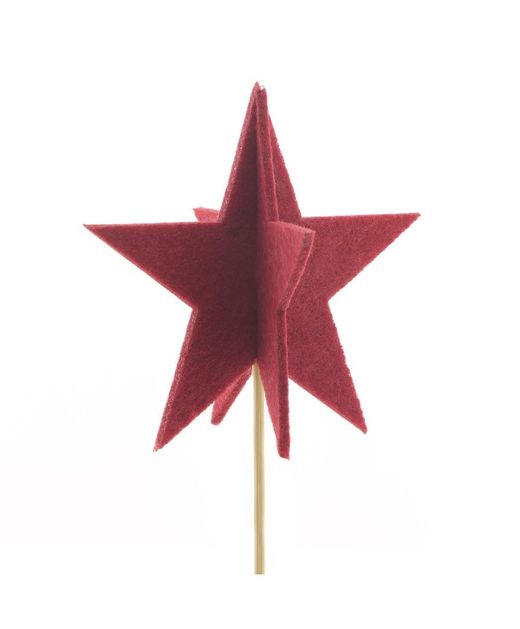 Pick Estrella Fieltro Roja 10 X 50Cm. ( 10U.)