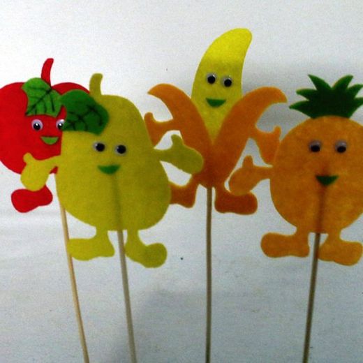 Pick Frutas Fieltro Pack 8 uds.