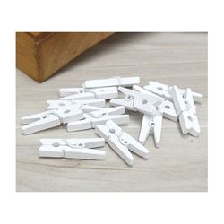 Pinzas Madera Natural Blanca 3,5Cm Caja 100 U.