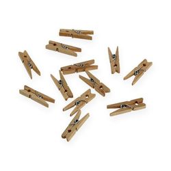 Pinzas Madera Natural Mini 2,5Cm. Caja 100 U.