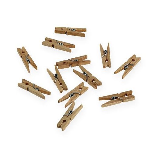 Pinzas Madera Natural Mini 2,5Cm. Caja 100 U.