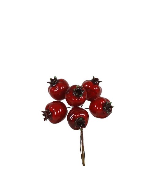 Ramillete de Berries Rojas de Foam "Big" Ø3Xh12Cm.-Pomo 6 Bolas (12U.)