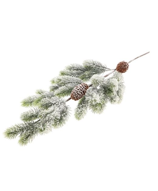 Ramillete de Navidad Nevado Con Piñas 45 X 15 X H73Cm.