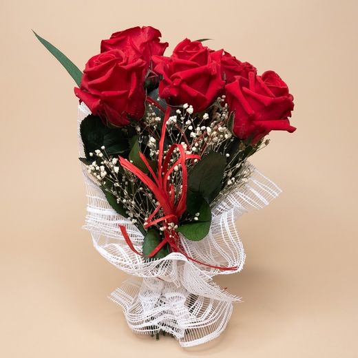 Bouquet de roses préservées