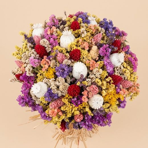 Bouquet arc-en-ciel séché