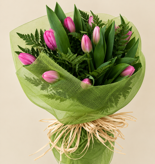 Bouquet d'hiver aux tulipes