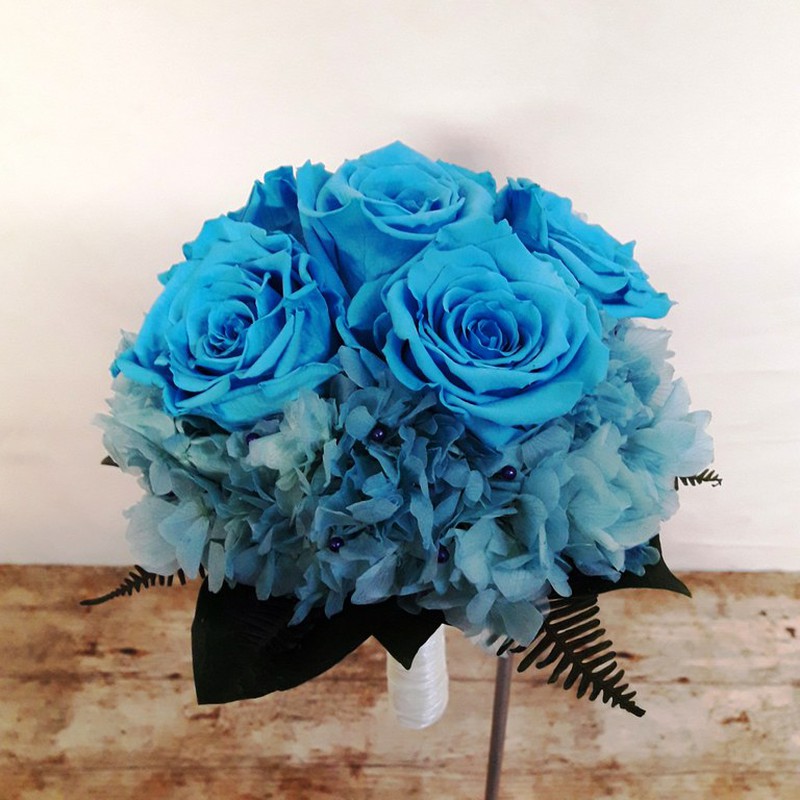Ramo de Novia Rosas Azules Preservado — Floresfrescasonline