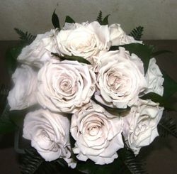 Ramo de Novia Rosas Blanco Preservado