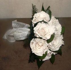 Ramo de Novia Rosas Blanco Preservado