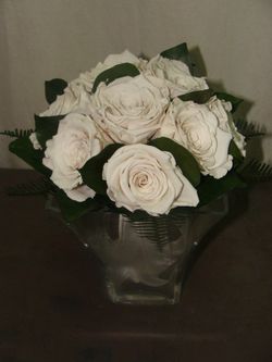 Ramo de Novia Rosas Blanco Preservado