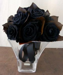 Ramo de Novia Rosas Negras Preservado