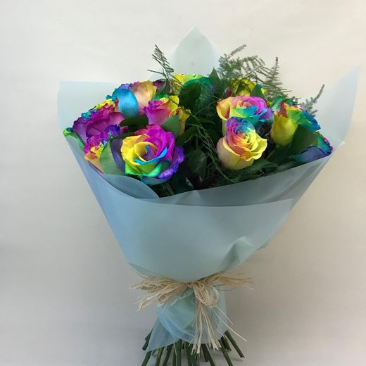 Ramo de Rosas Rainbow Arco Iris para Regalar