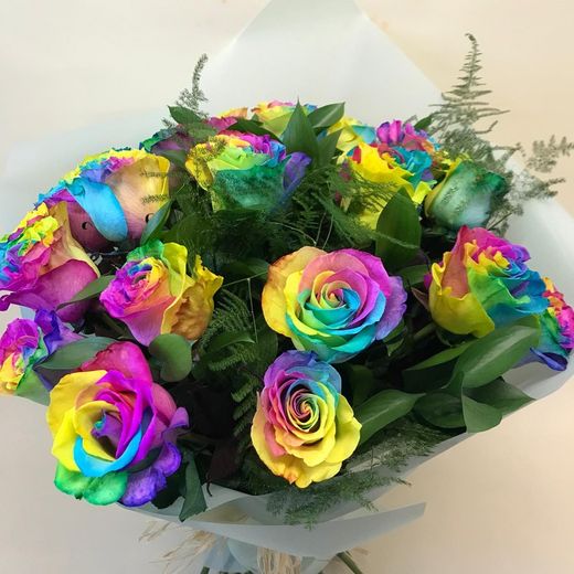 Ramo de Rosas Rainbow Arco Iris para Regalar