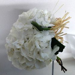 Bouquet de mariée d'hortensias blancs