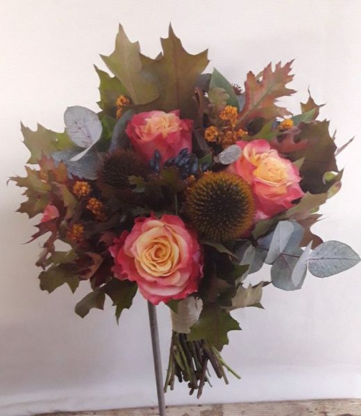 Bouquet de mariée chaleureux d'automne