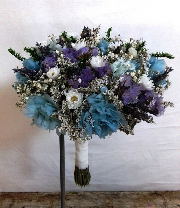 Preservado Noiva Buquê Mar Azul — Flores Frescas Online