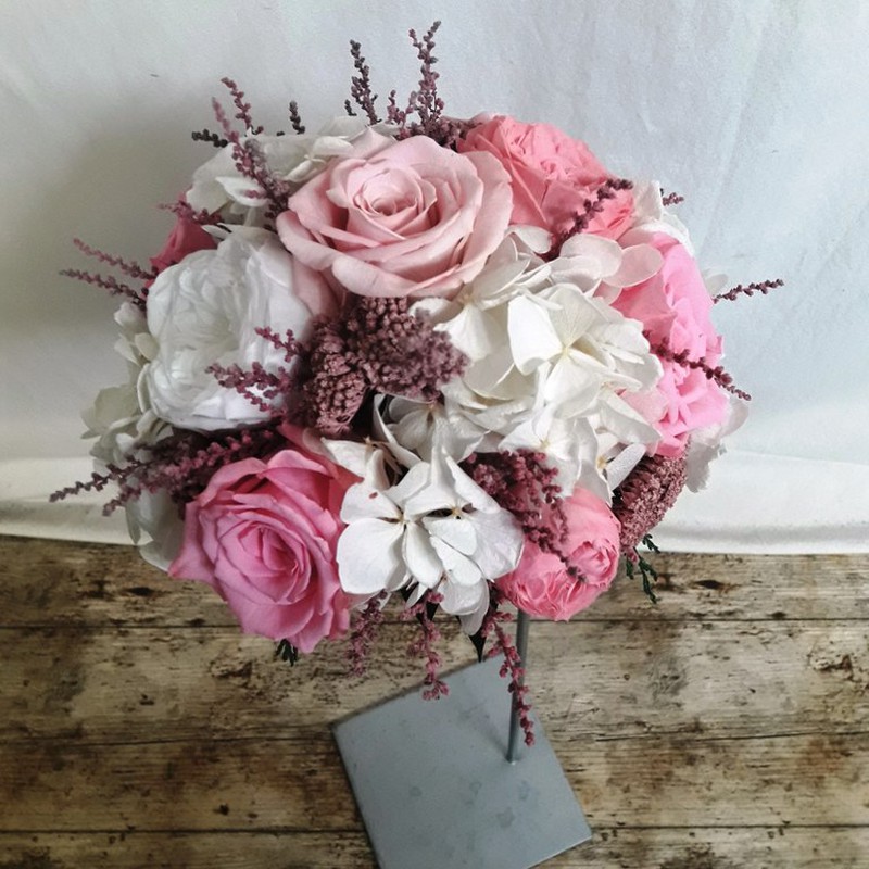 Ramo novia flores preservadas rosa blossom