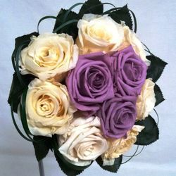 Bouquet de mariée Cristina en roses préservées