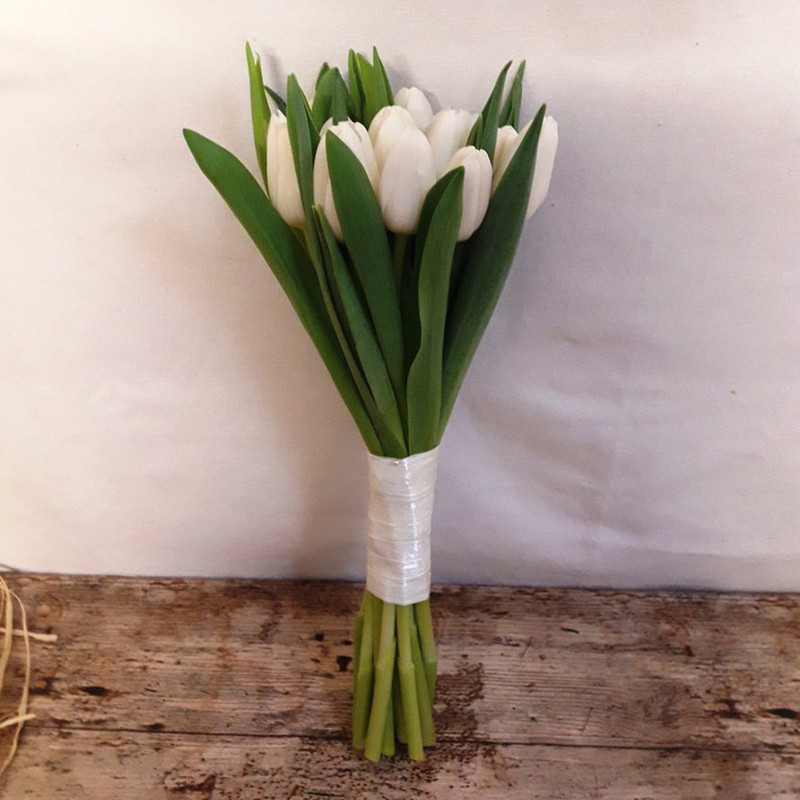 Bouquet Noiva Tulipas Branco Pureza — Flores Frescas Online