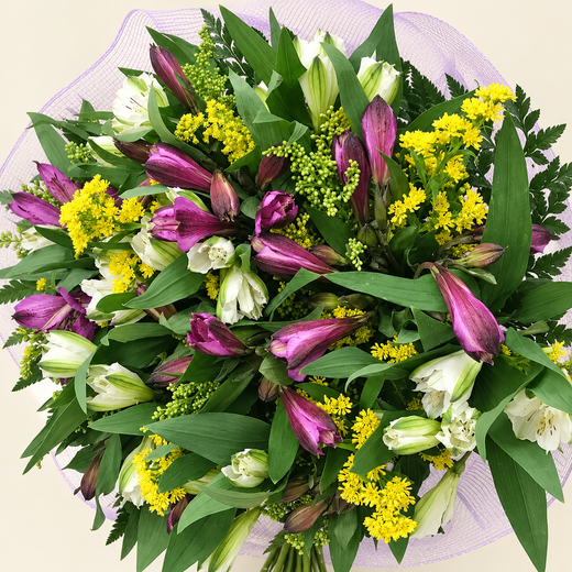 Bouquet sauvage aux alstroemerias