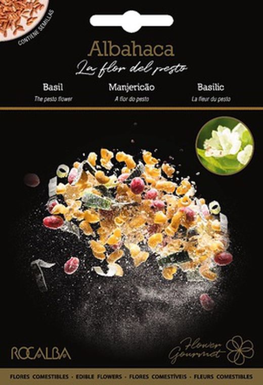 Sementes comestíveis Flor Manjericão Gourmet