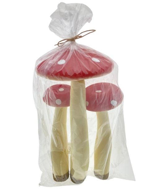 Seta Poliespán Roja Con Puntos Blancos Ø13 X H30Cm (Set 3U.)