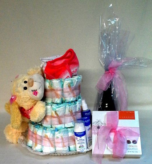Tartas de Pañales Rosa